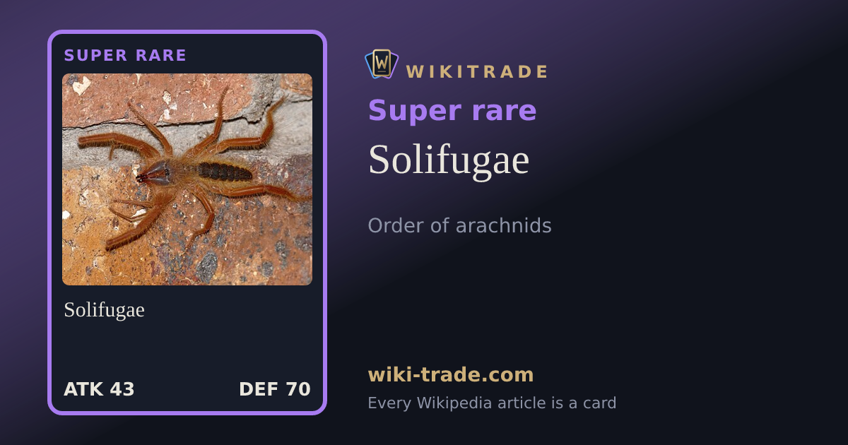 Solifugae — Super rare card
