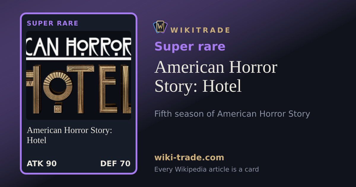 American Horror Story: Hotel — Super rare card