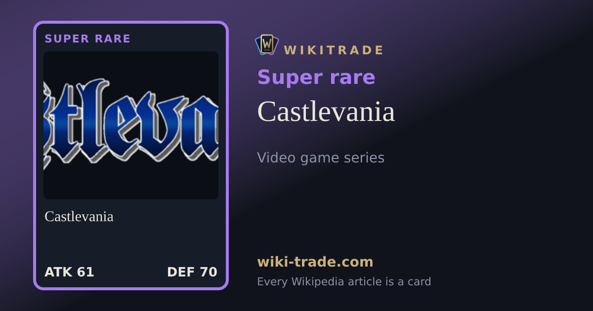 Castlevania — Super rare card