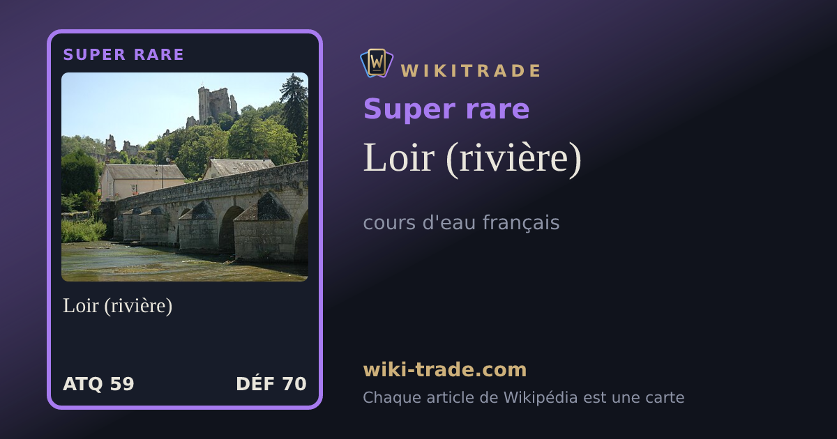 Loir (rivière) — carte Super rare