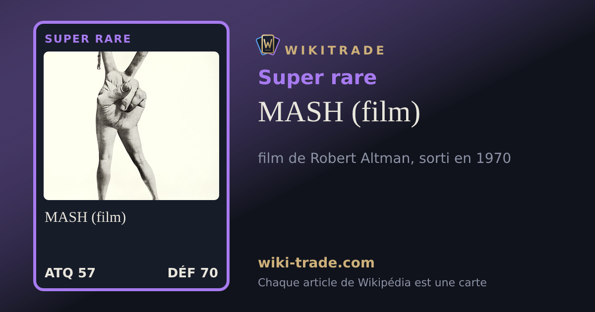 MASH (film) — carte Super rare