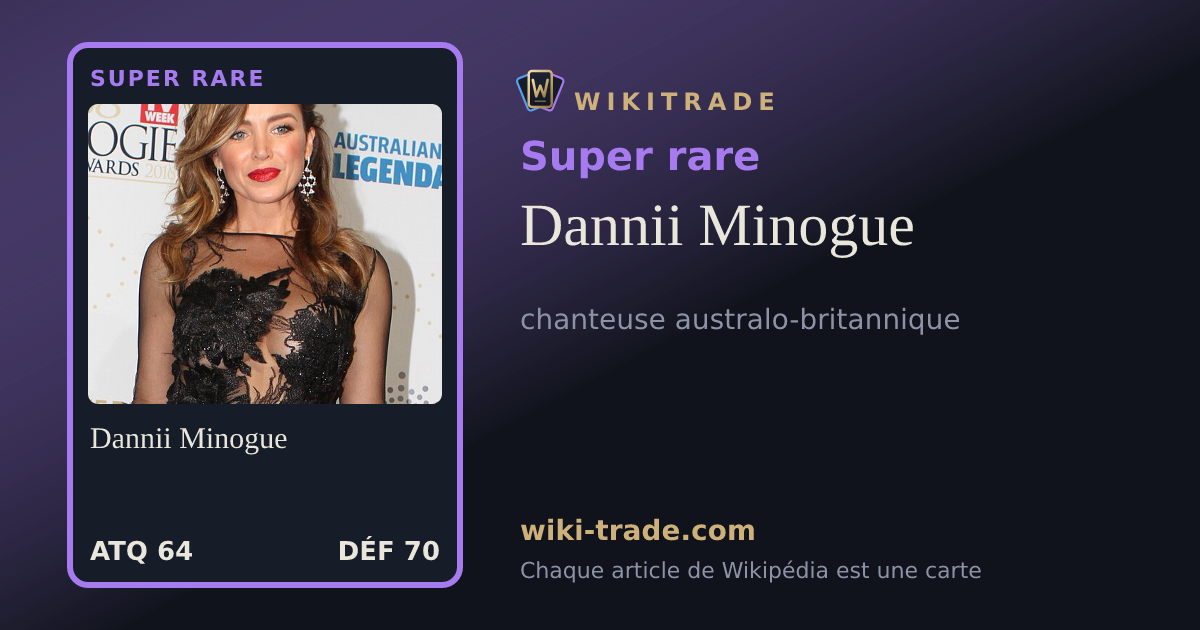 Dannii Minogue — carte Super rare