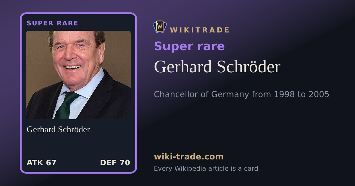 Gerhard Schröder — Super rare card