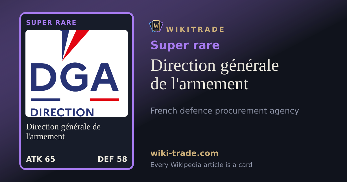 Direction générale de l'armement — Super rare card