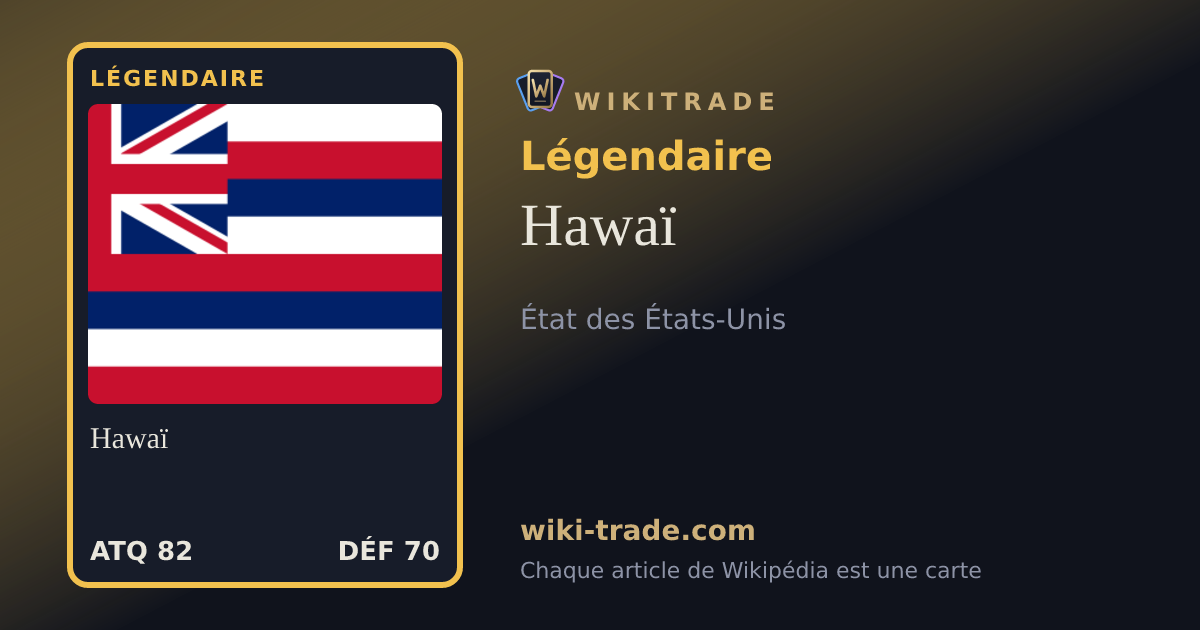 Hawaï — carte Légendaire