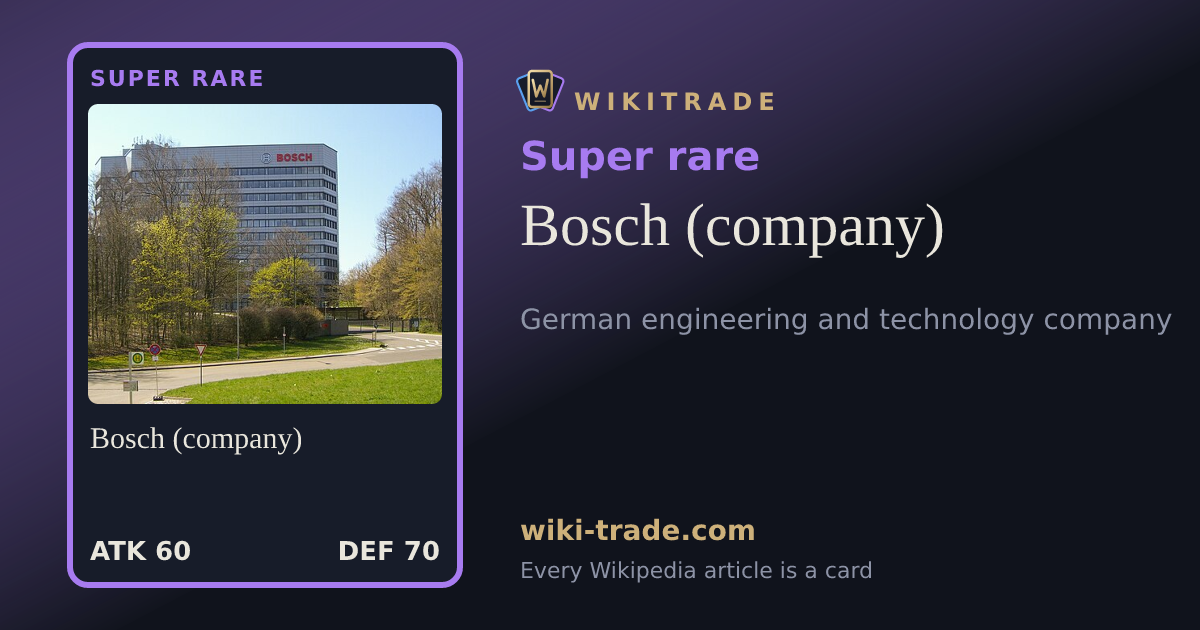 Bosch (company) — Super rare card