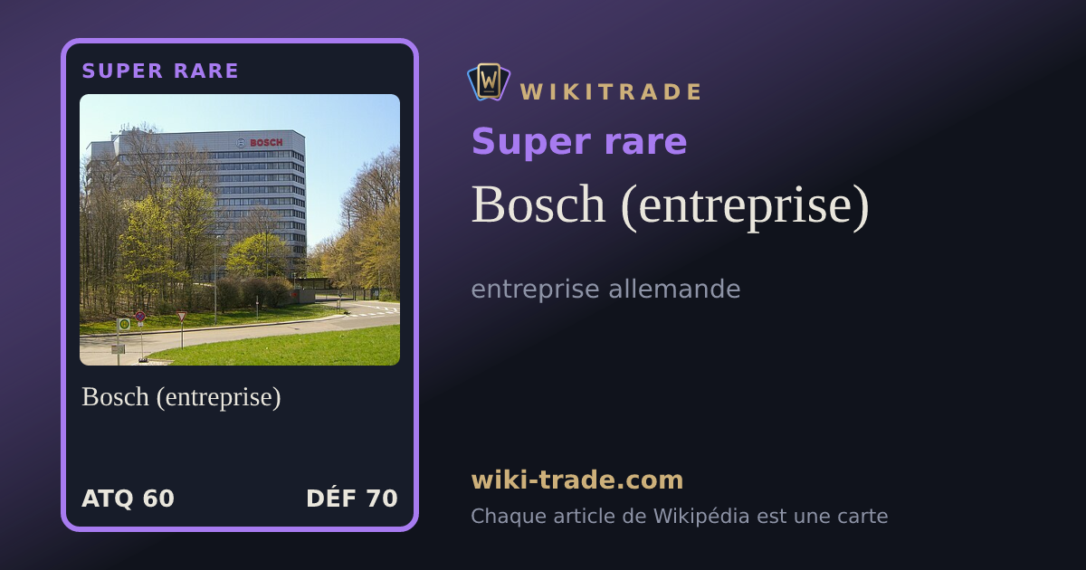 Bosch (entreprise) — carte Super rare