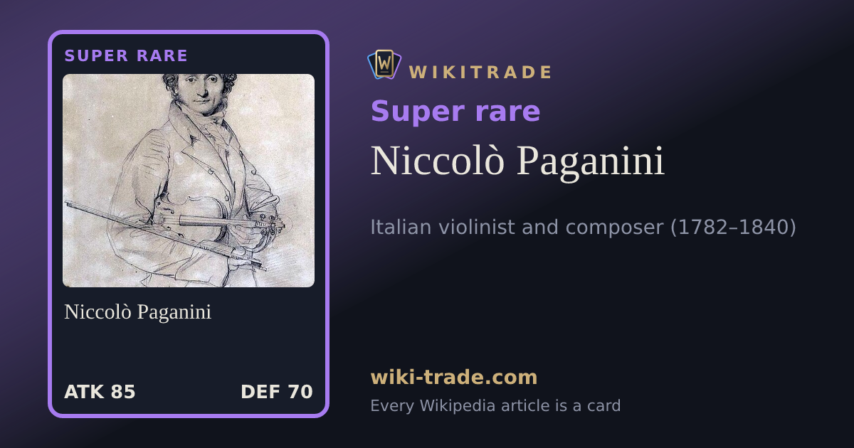 Niccolò Paganini — Super rare card