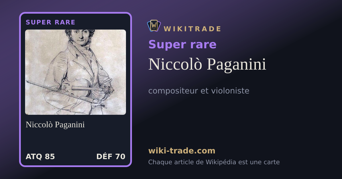 Niccolò Paganini — carte Super rare