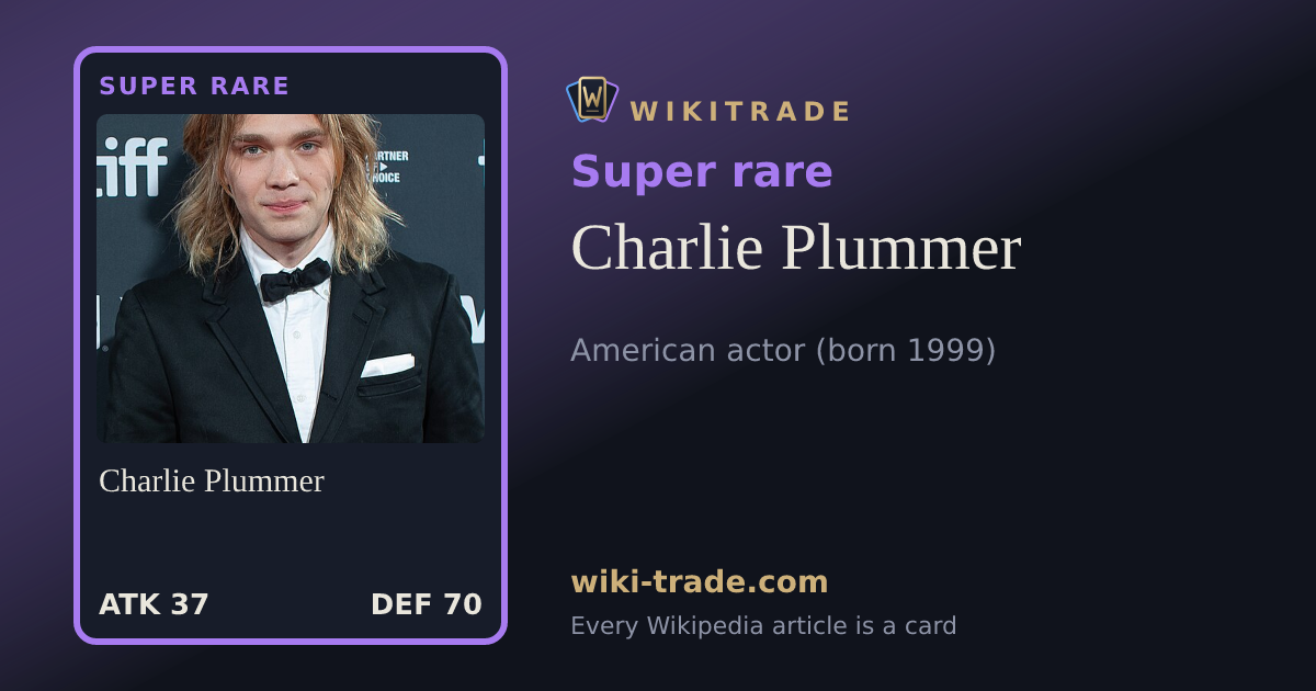 Charlie Plummer — Super rare card