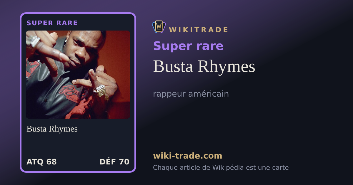 Busta Rhymes — carte Super rare