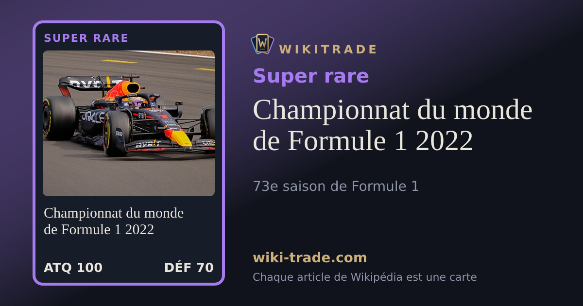 Championnat du monde de Formule 1 2022 — carte Super rare