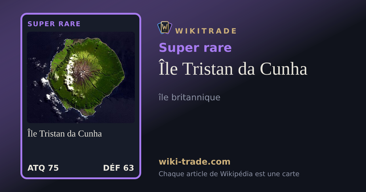 Île Tristan da Cunha — carte Super rare