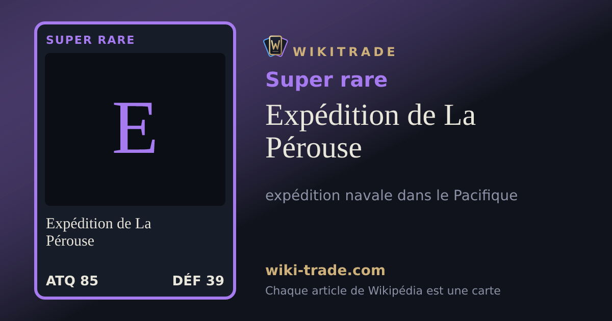 Expédition de La Pérouse — carte Super rare