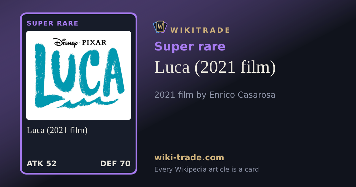 Luca (2021 film) — Super rare card
