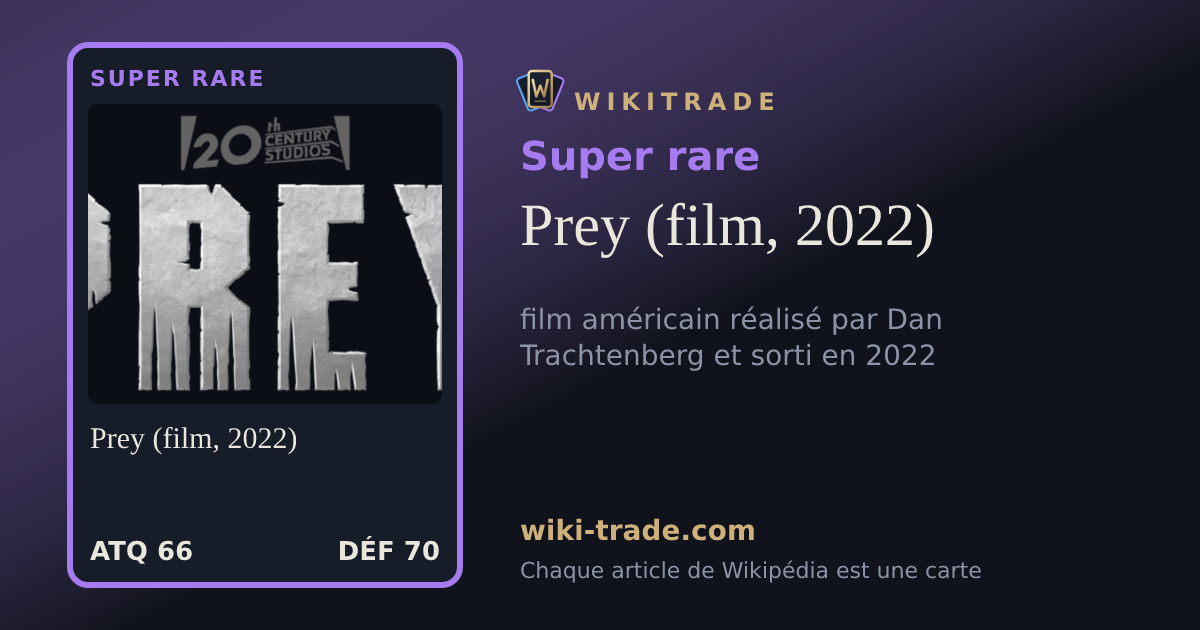 Prey (film, 2022) — carte Super rare