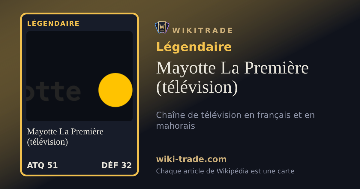 Mayotte La Première (télévision) — carte Légendaire