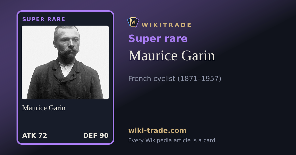 Maurice Garin — Super rare card