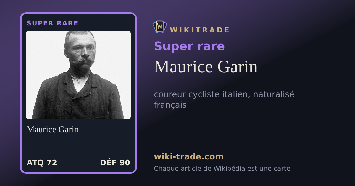Maurice Garin — carte Super rare