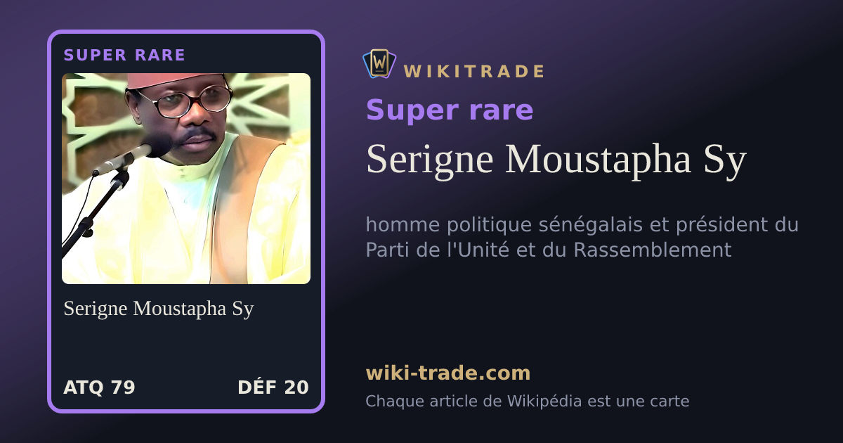 Serigne Moustapha Sy — carte Super rare