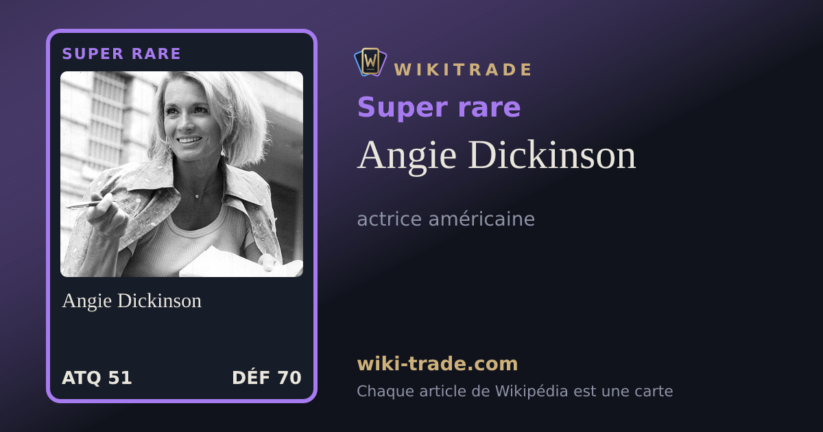 Angie Dickinson — carte Super rare