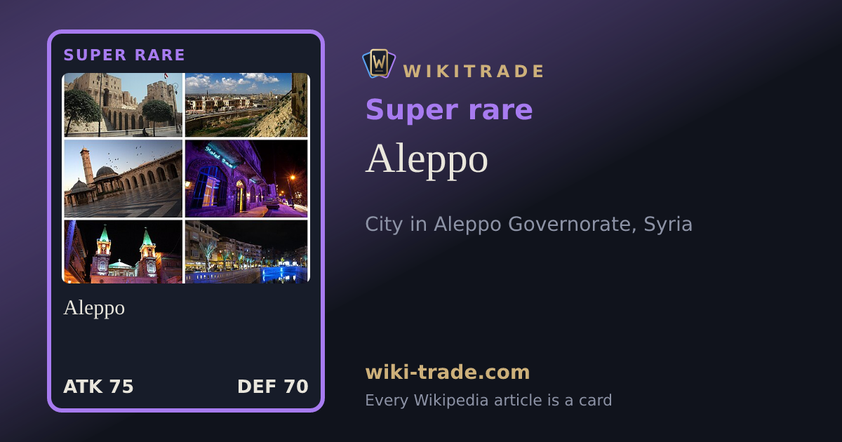 Aleppo — Super rare card