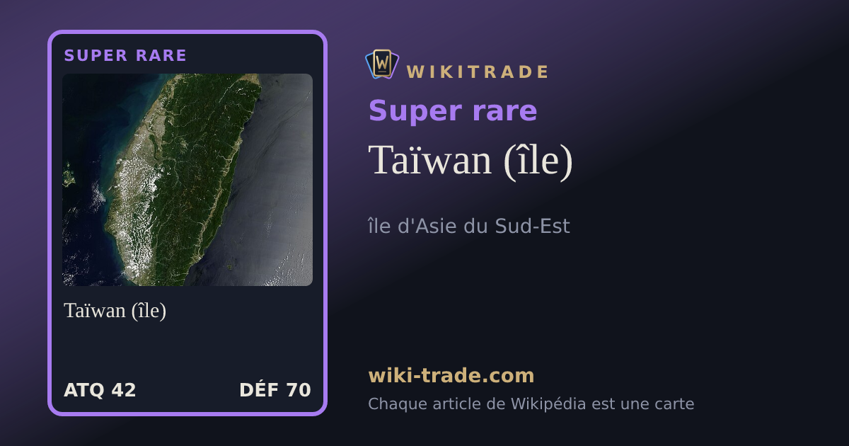 Taïwan (île) — carte Super rare