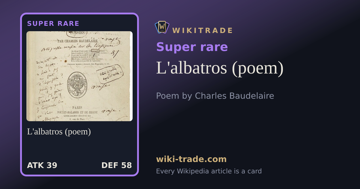 L'albatros (poem) — Super rare card