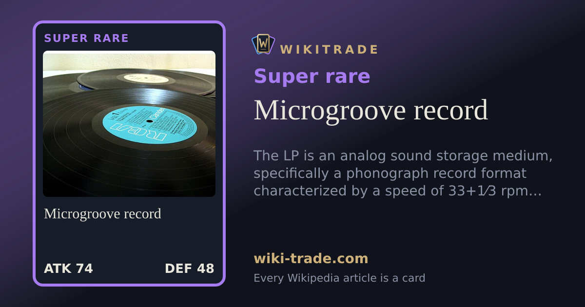Microgroove record — Super rare card