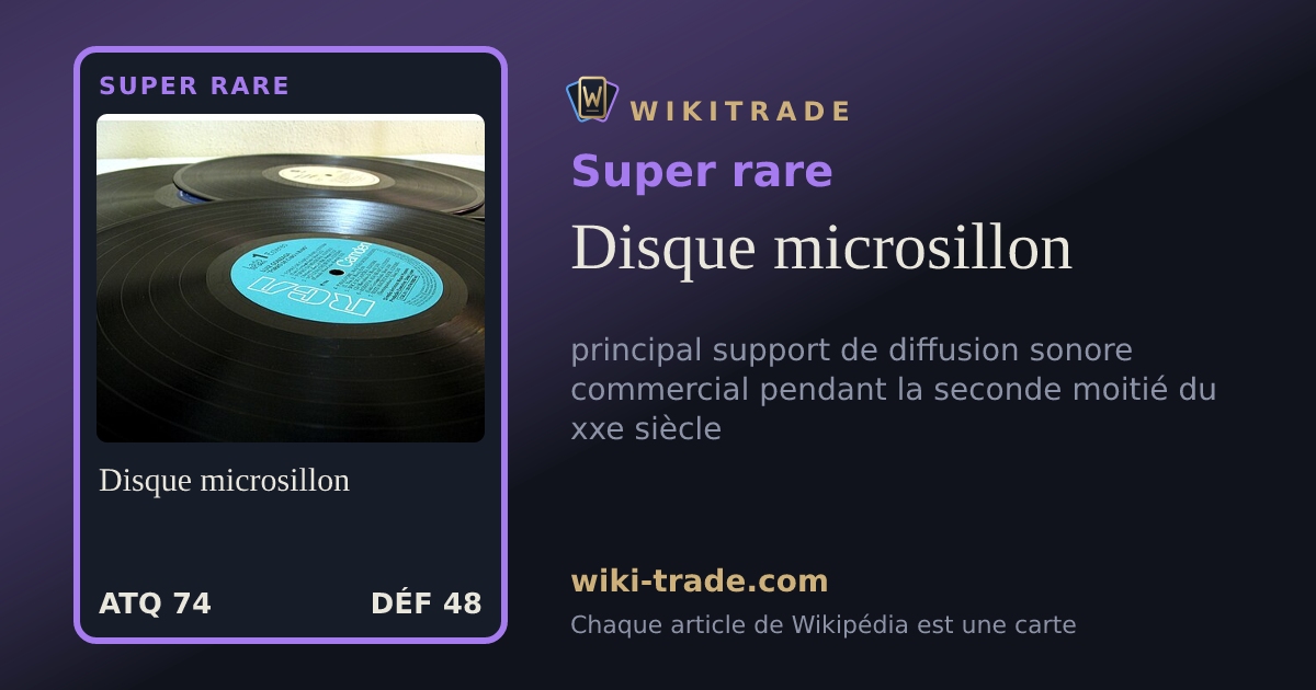 Disque microsillon — carte Super rare