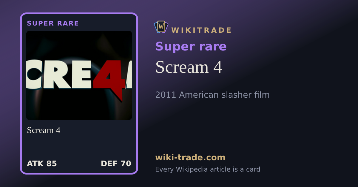 Scream 4 — Super rare card
