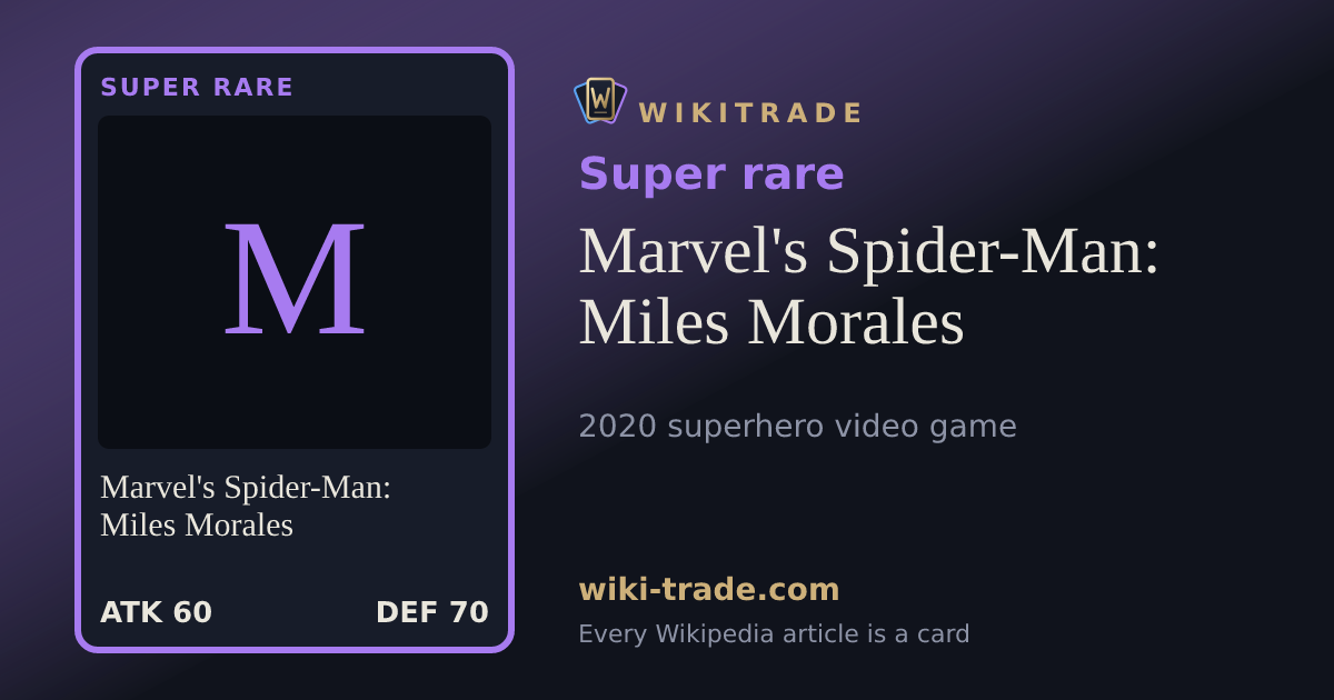 Marvel's Spider-Man: Miles Morales — Super rare card