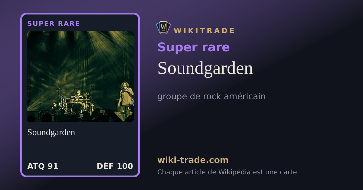 Soundgarden — carte Super rare