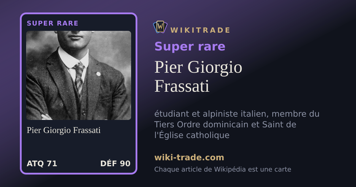 Pier Giorgio Frassati — carte Super rare