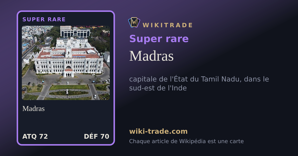 Madras — carte Super rare