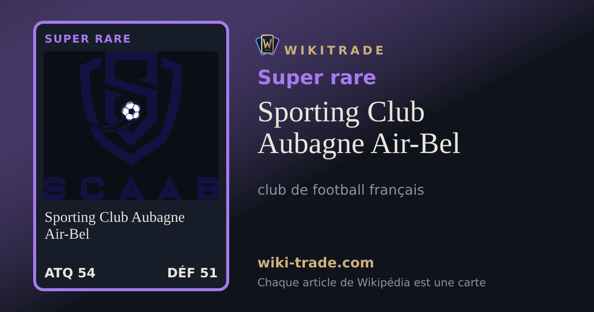 Sporting Club Aubagne Air-Bel — carte Super rare