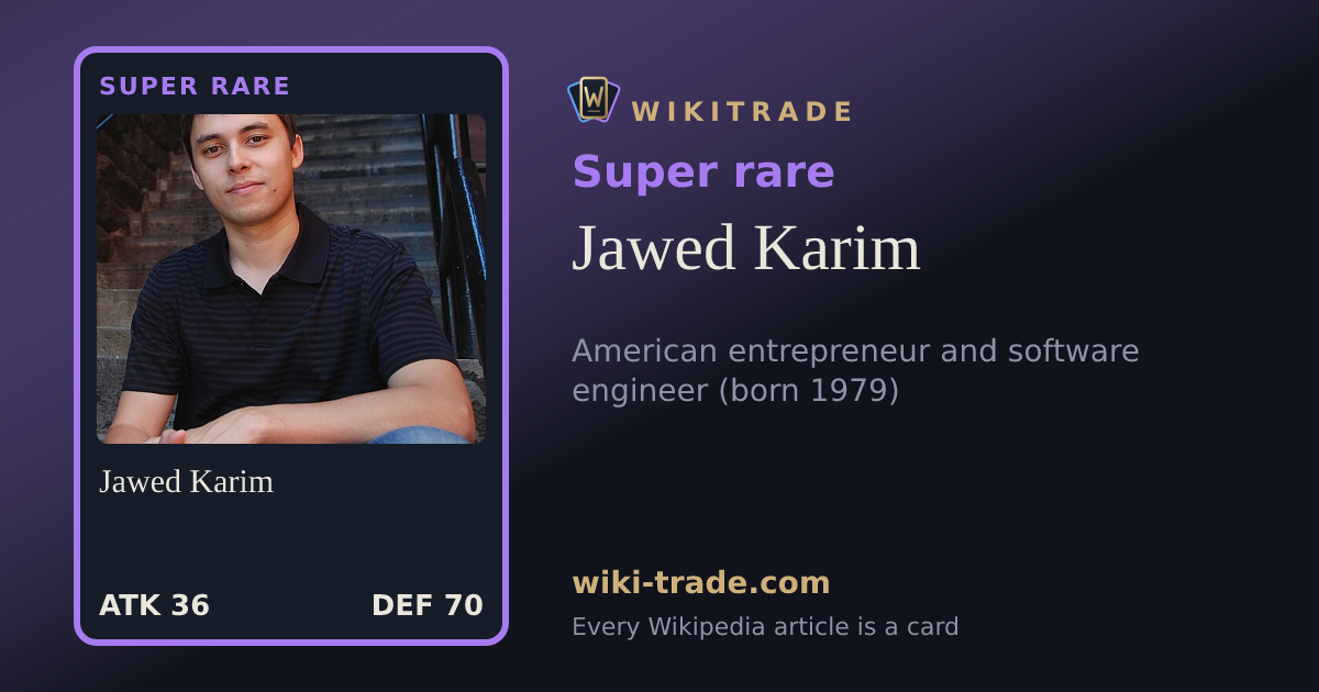 Jawed Karim — Super rare card