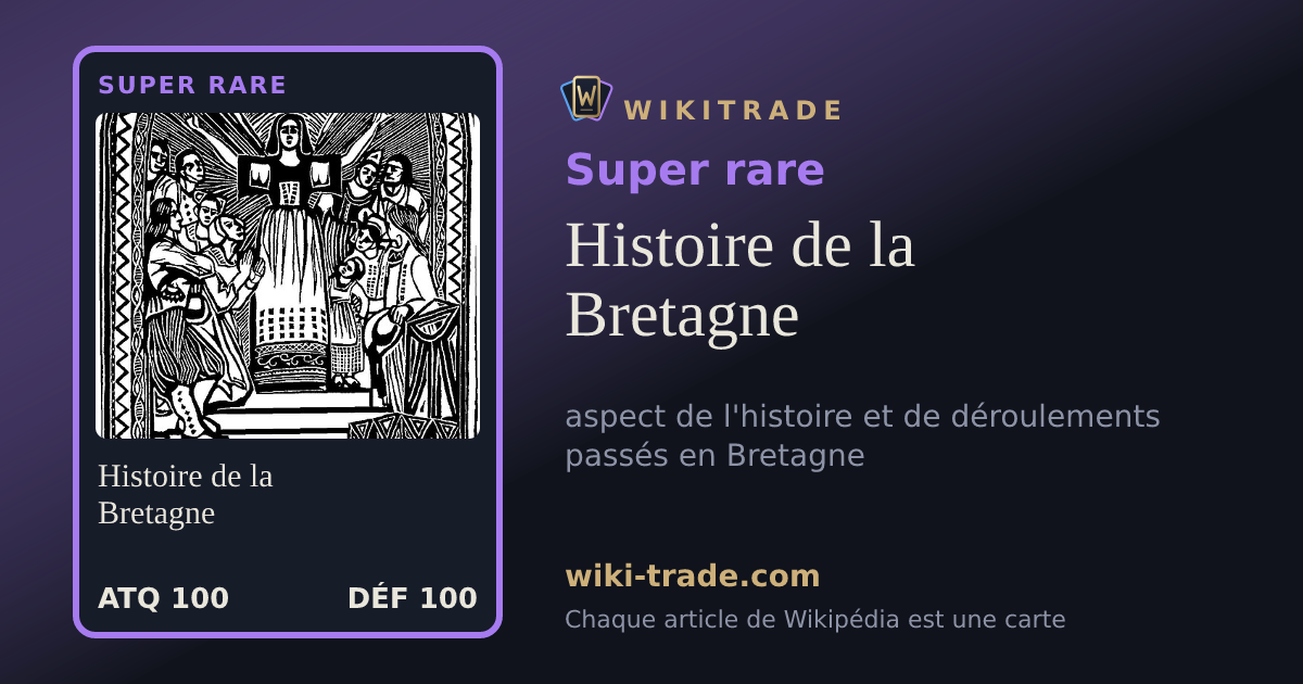 Histoire de la Bretagne — carte Super rare