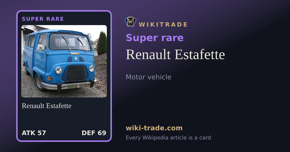 Renault Estafette — Super rare card