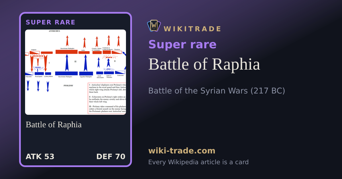 Battle of Raphia — Super rare card