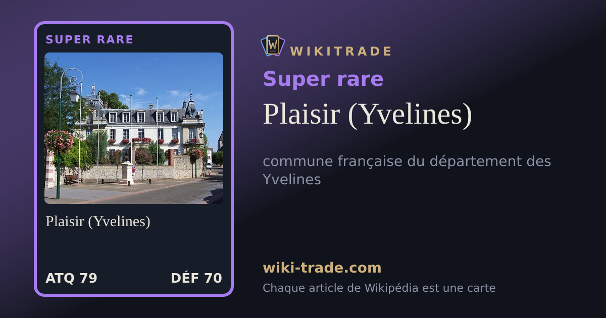 Plaisir (Yvelines) — carte Super rare