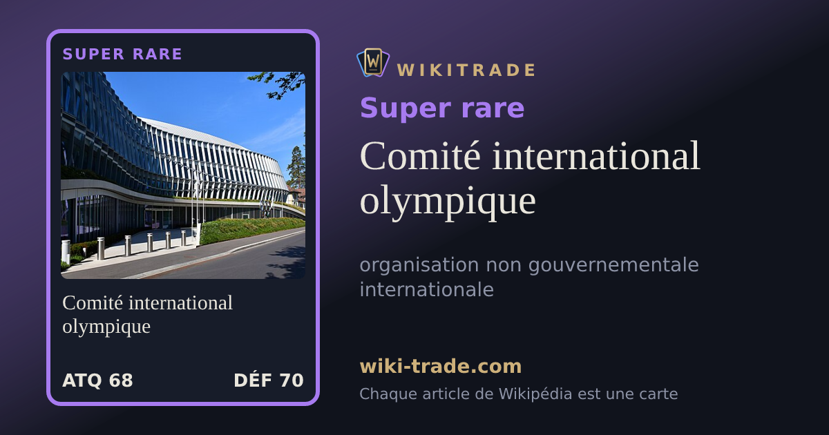 Comité international olympique — carte Super rare