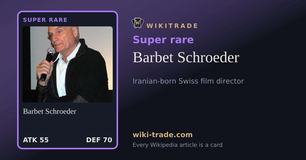 Barbet Schroeder — Super rare card