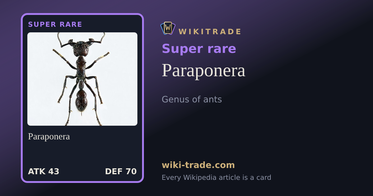 Paraponera — Super rare card