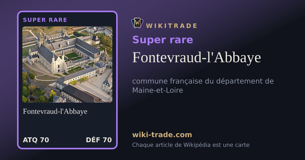 Fontevraud-l'Abbaye — carte Super rare