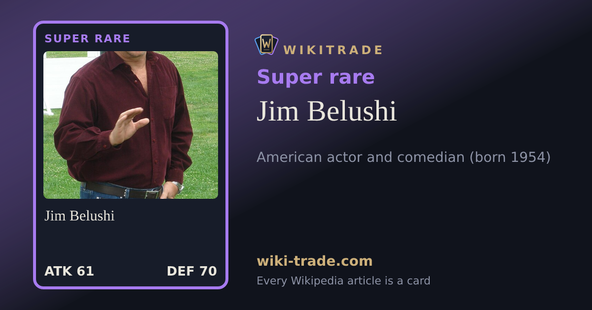 Jim Belushi — Super rare card