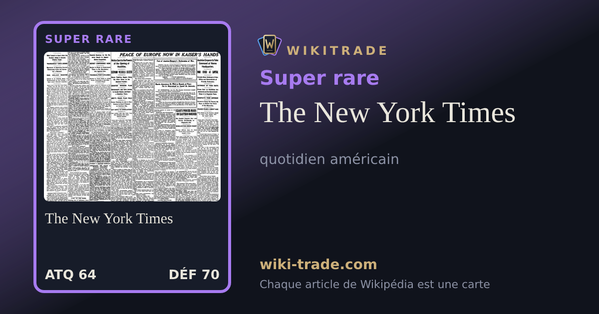 The New York Times — carte Super rare