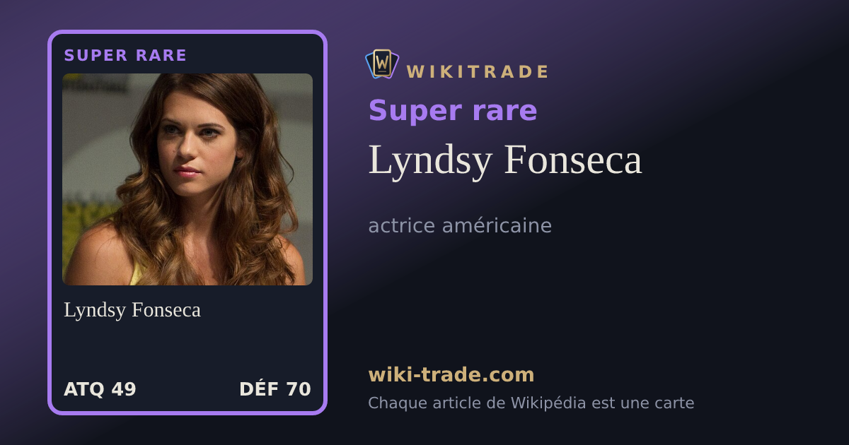 Lyndsy Fonseca — carte Super rare