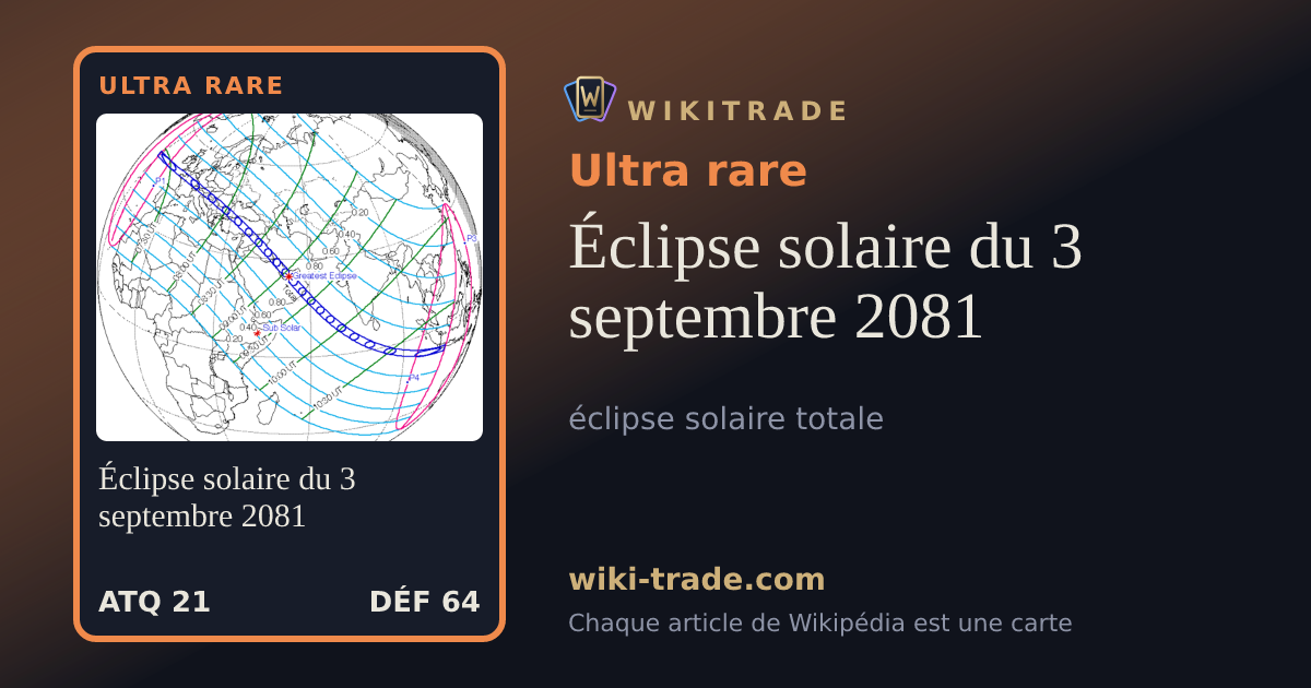Éclipse solaire du 3 septembre 2081 — carte Ultra rare