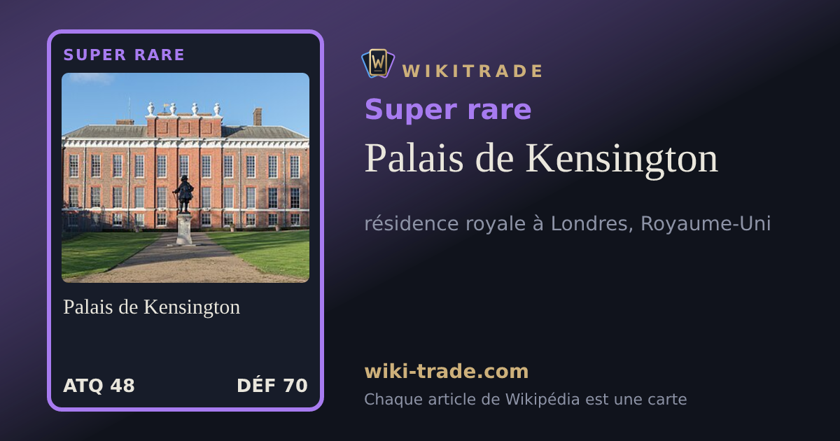 Palais de Kensington — carte Super rare